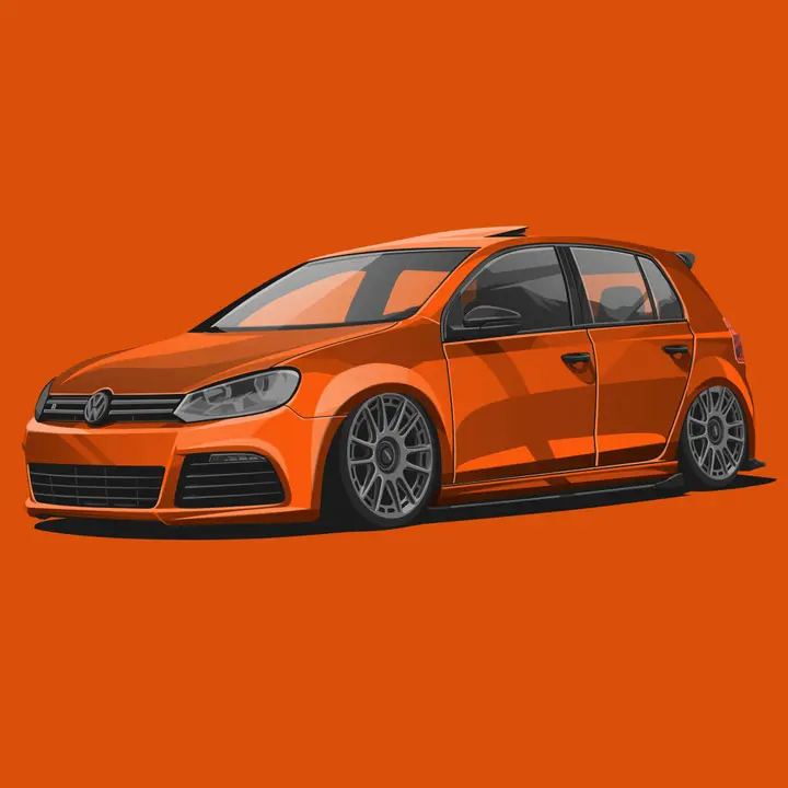 Hand-drawn car (Solid color)