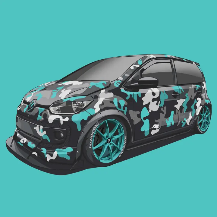 Hand-drawn car (Solid color)
