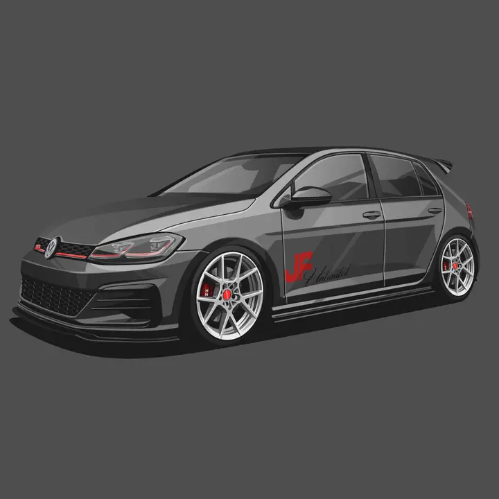 Hand-drawn car (Solid color)