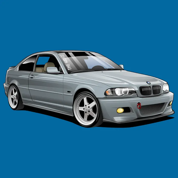 Hand-drawn car (Solid color)