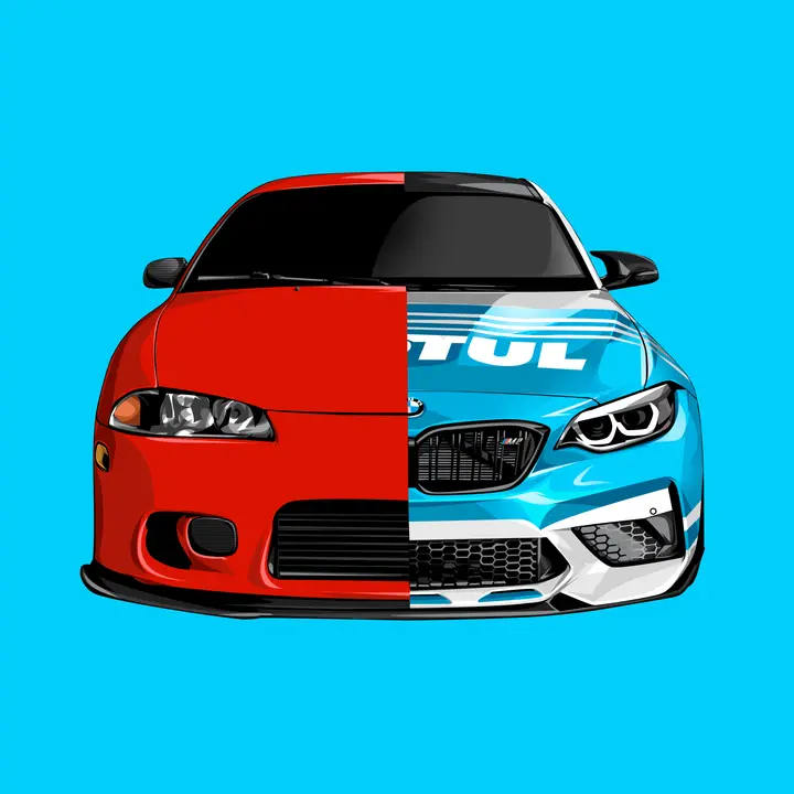 Hand-drawn car (Solid color)