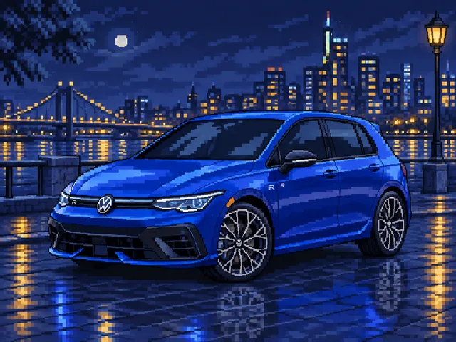 A car in the Pixel Nightlife style
